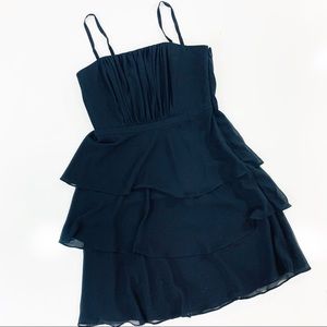 NWT WHBM Tiered Ruffle Little Black Dress